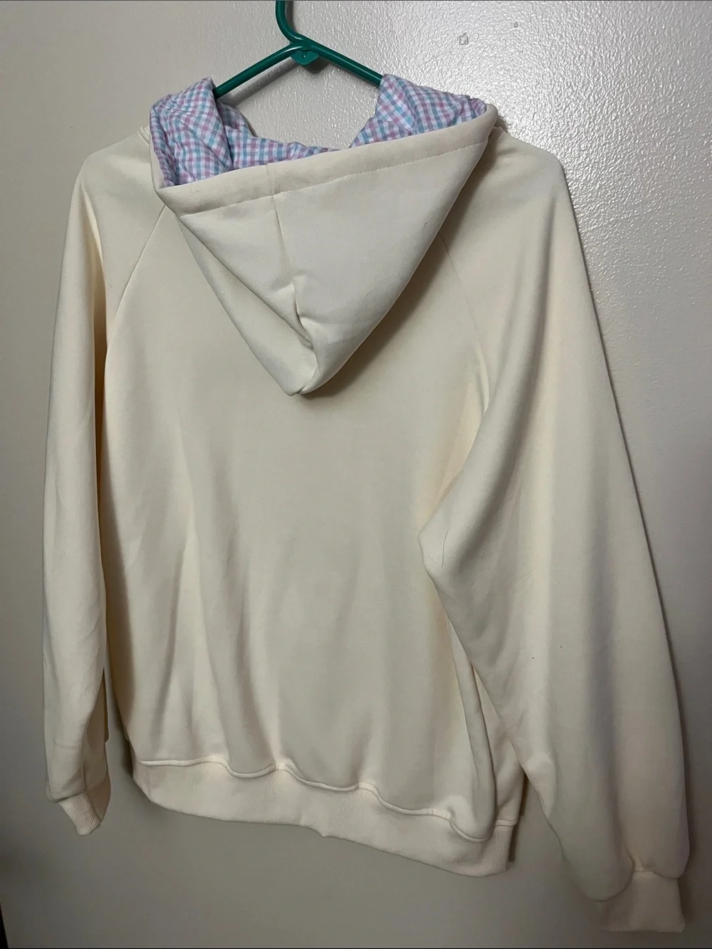 Kids Cream Zip-Up Hoodie with Pastel Embroidery